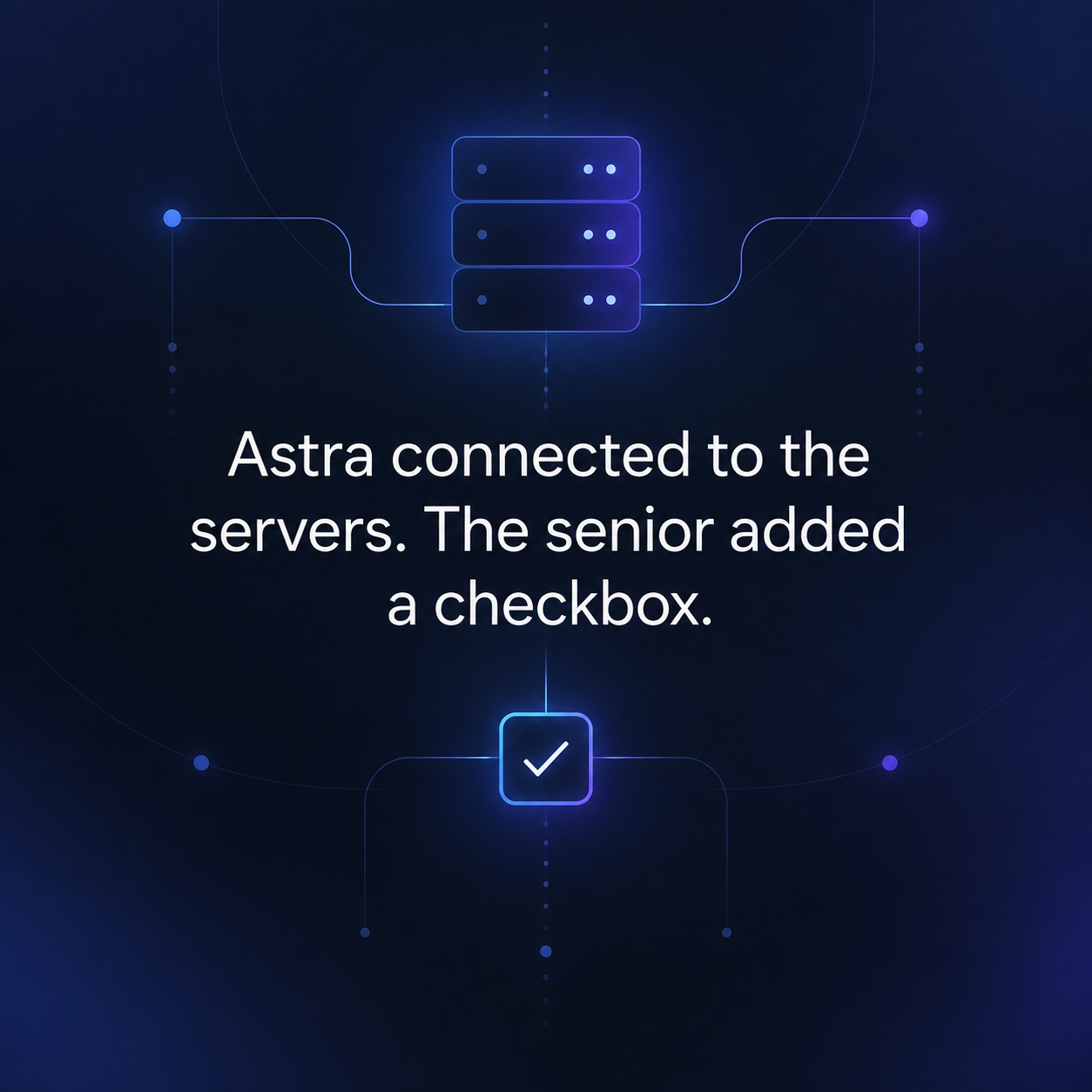 Astra connected before anyone asked her to